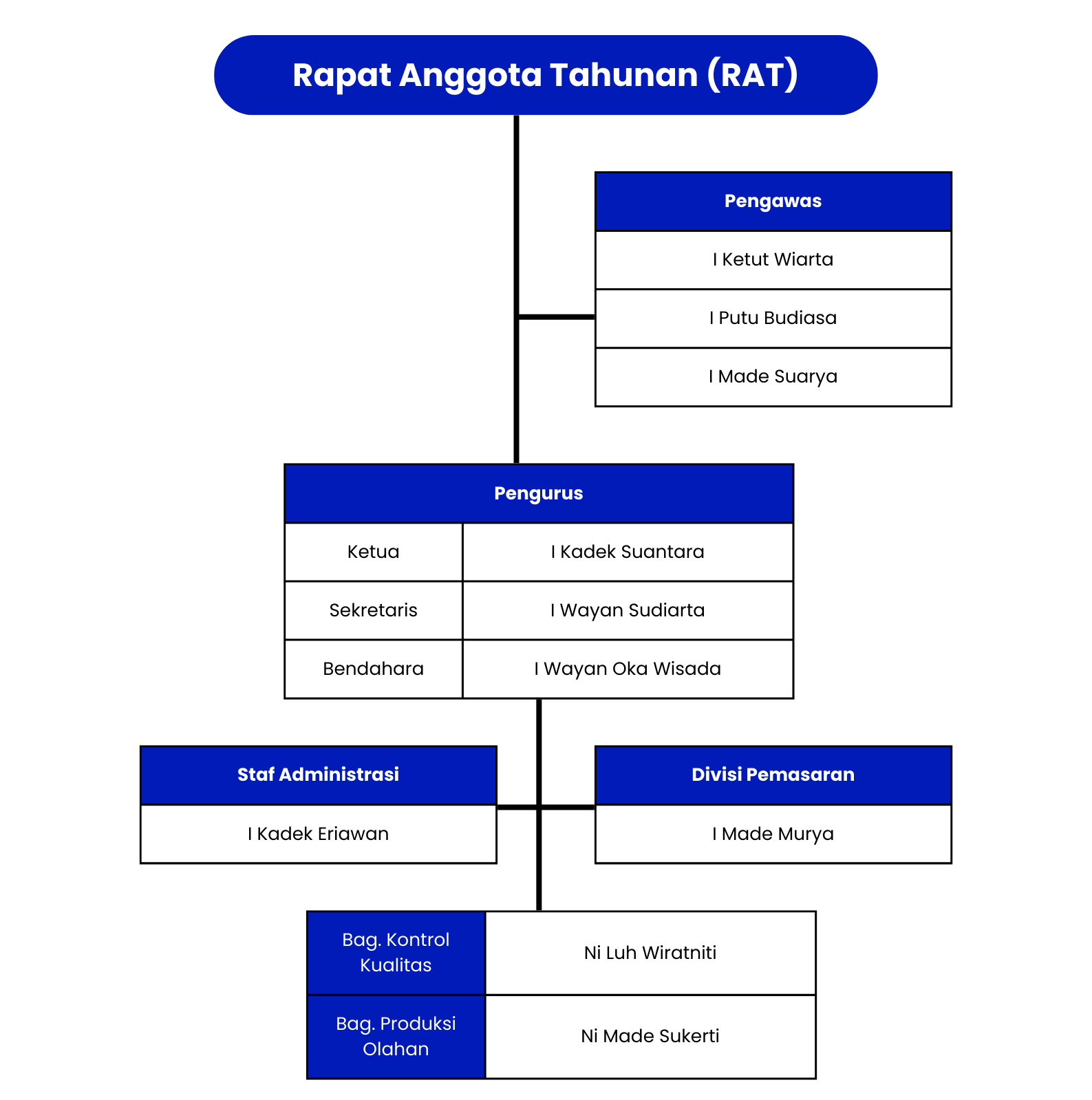 Struktur Organisasi Koperasi Buana Merta Abadi